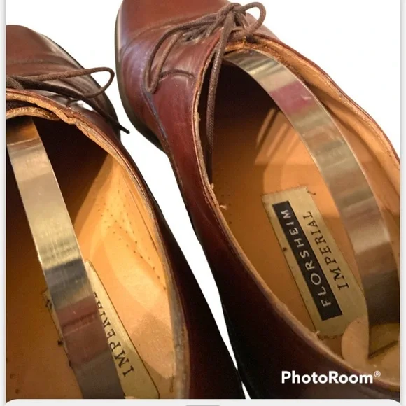 Florsheim Men CORBETTA Cap Toe Oxford Shoes in Size 9 D Cognac. - Picture 6 of 9